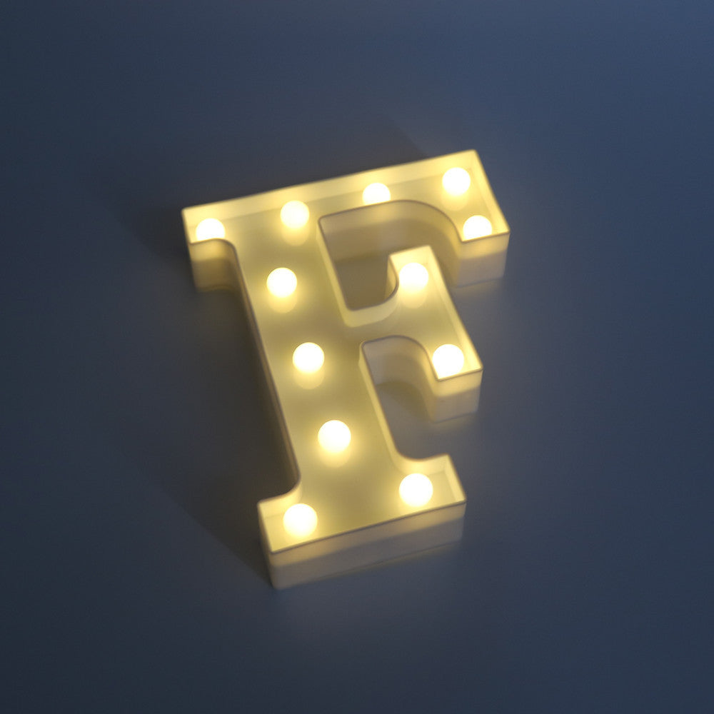 26 Buchstaben weiße LED Nachtlicht Festzelt Zeichen Alphabet Lampe