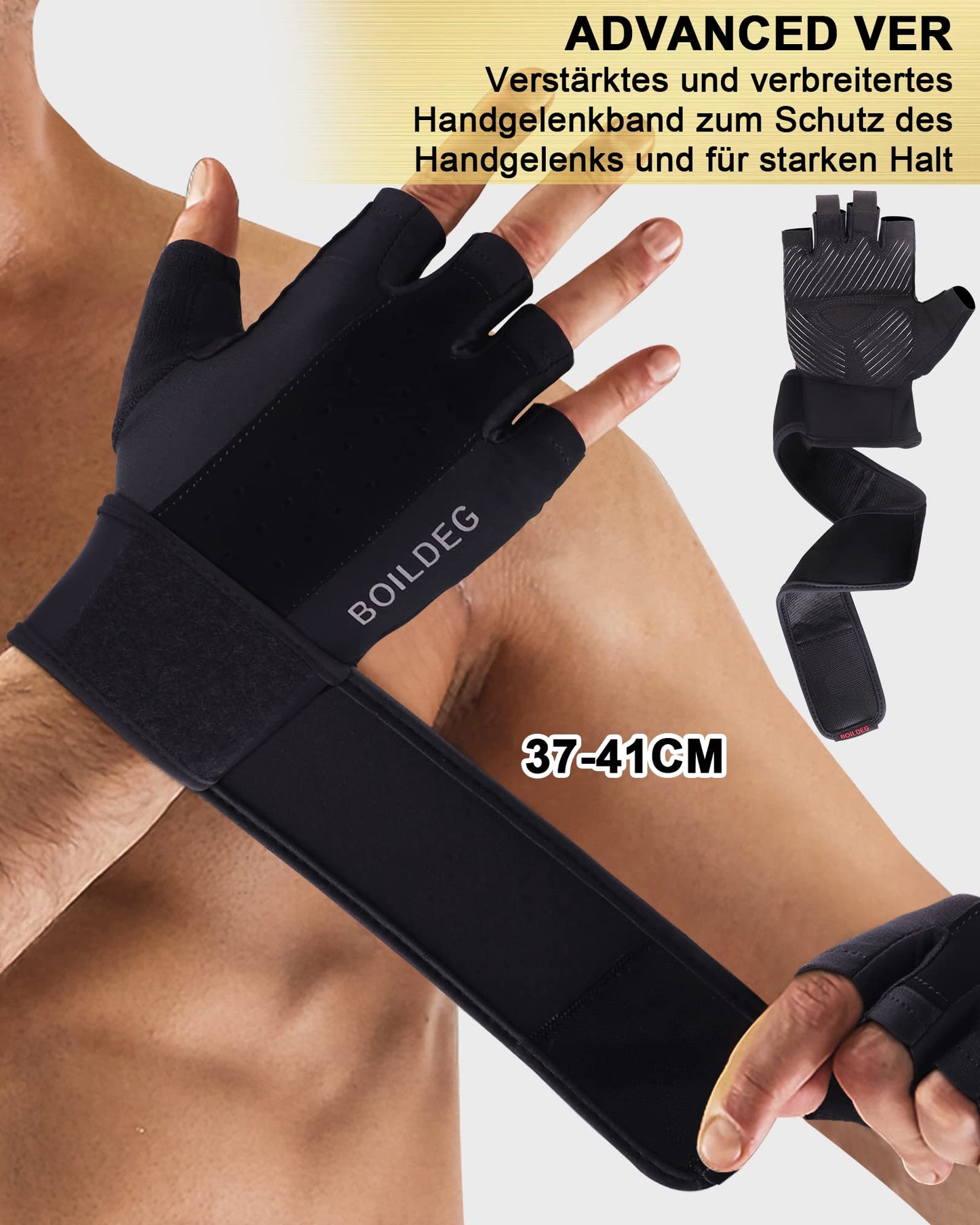 boildeg Fitness Handschuhe,Trainingshandschuhe,Gewichtheben Handschuhe für Bodybuilding Crossfit,Damen&Herren