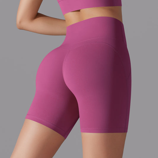 Yoga-Shorts mit hoher Taille für Damen