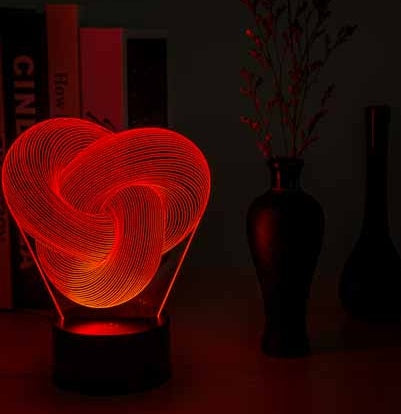 Twist Abstract LED 3D Night Light Touch Colorful Acrylic 3D Table Lamp Decoration Lighting Baby Sleeping Mood Lamp Best Gift