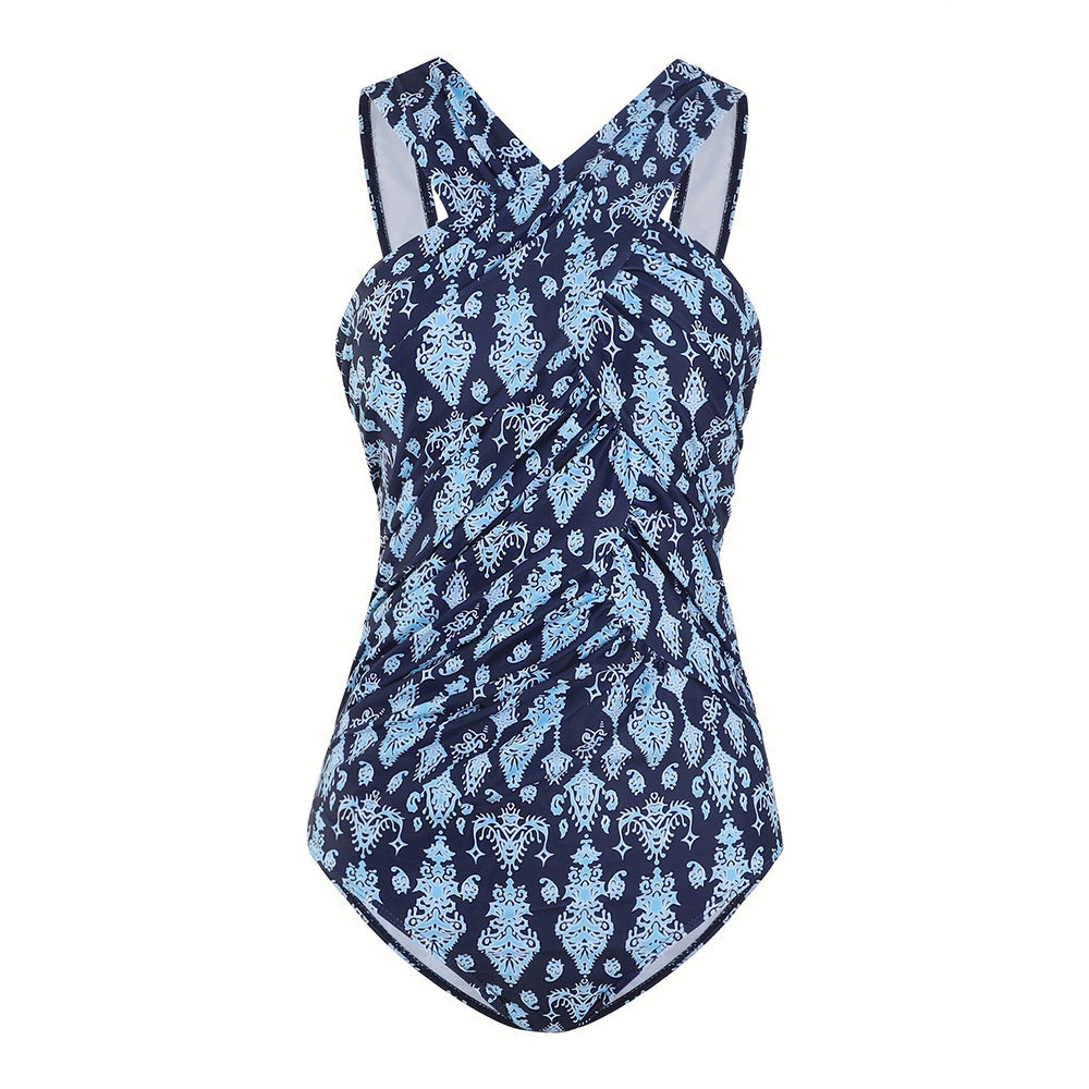 One-piece Women's Printed Spandex Swimsuit