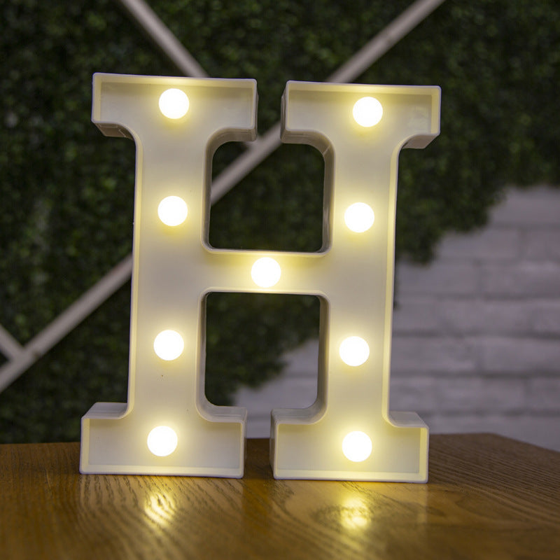 26 Buchstaben weiße LED Nachtlicht Festzelt Zeichen Alphabet Lampe