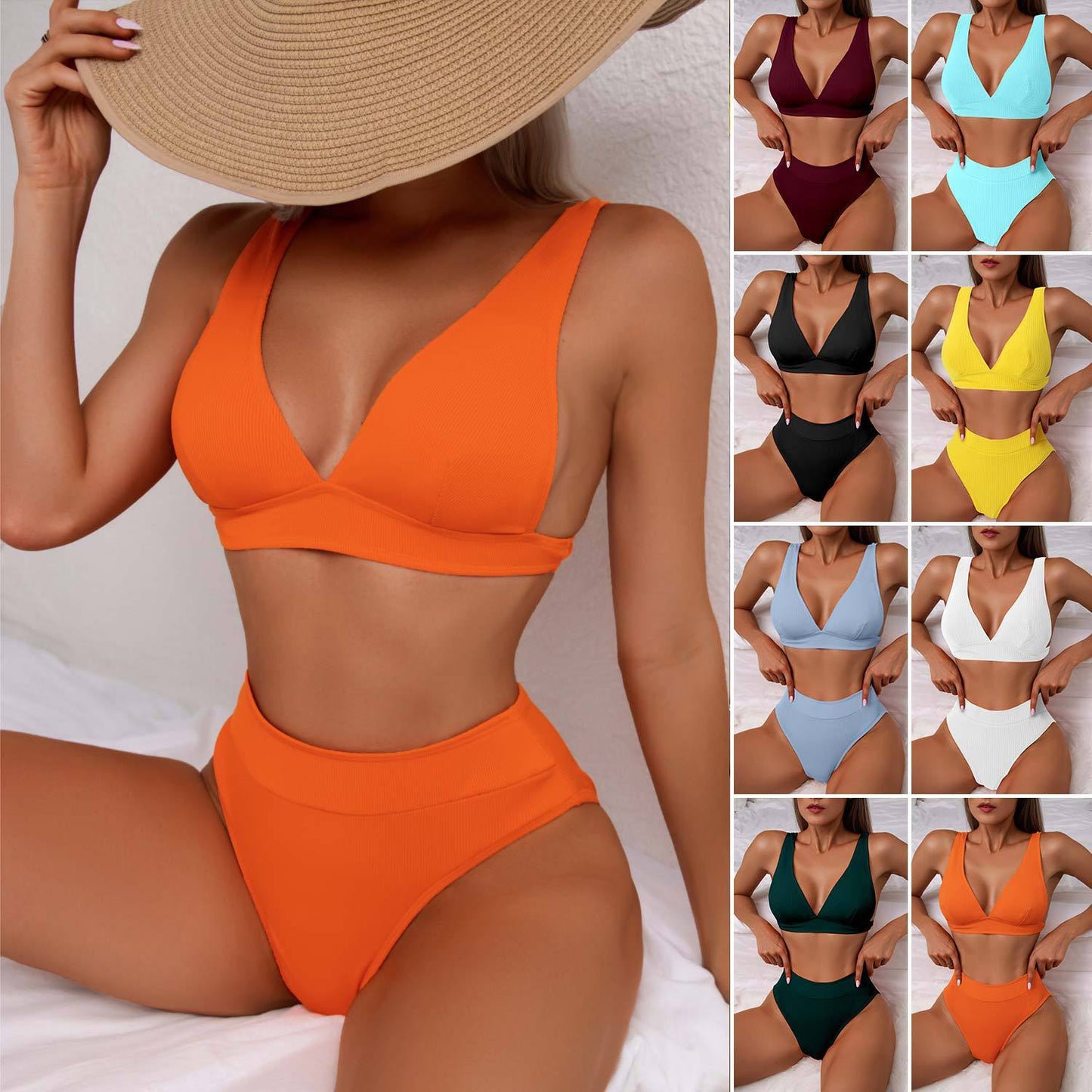 High Waisted Sexy Split Bikini Swimsuit