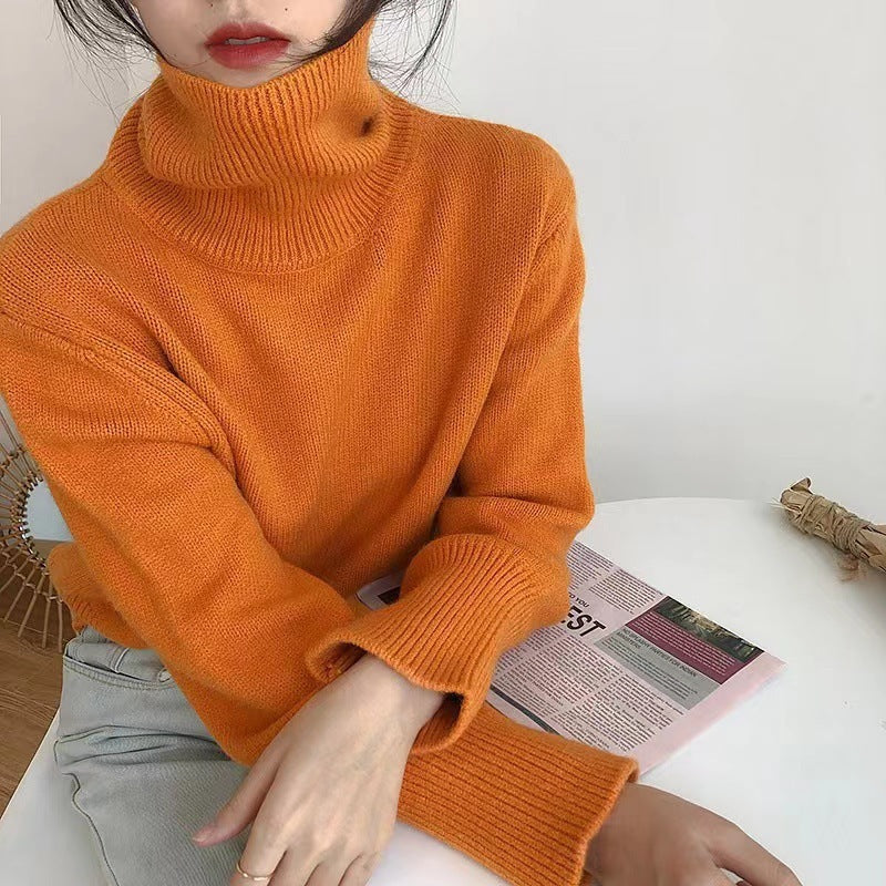 Women's Loose And Simple Pullover Solid Color Sweater