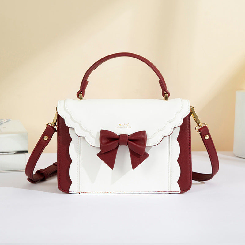 Women's Fashion New Bow Style Small Square Bag