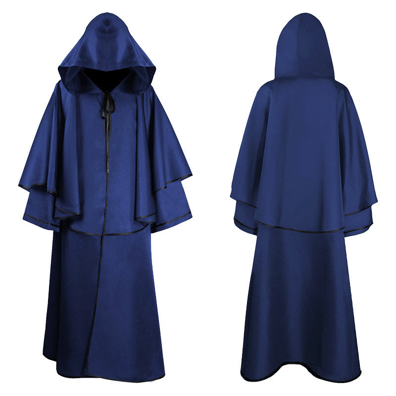 Halloween Ball Dress Up Death Cloak Medieval Hoodie Cloak