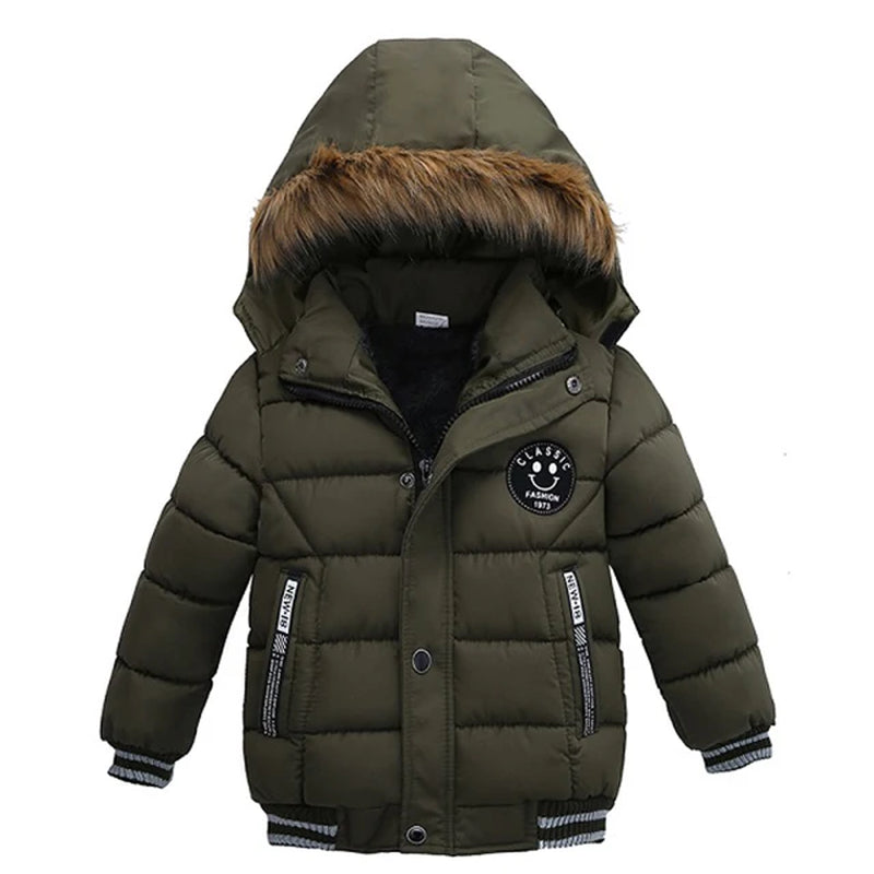 Autumn Winter Baby Boys Jacket Jacket for Boys Children Jacket Kids Hooded Warm Outerwear Coat for Boy Clothes 2 3 4 5 Yrs