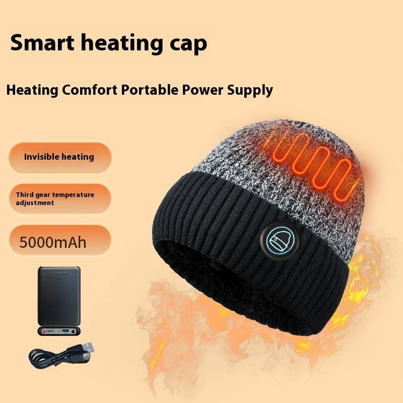 Winter Outdoors Ski Heating Hat Fleece-lined Heating Cap