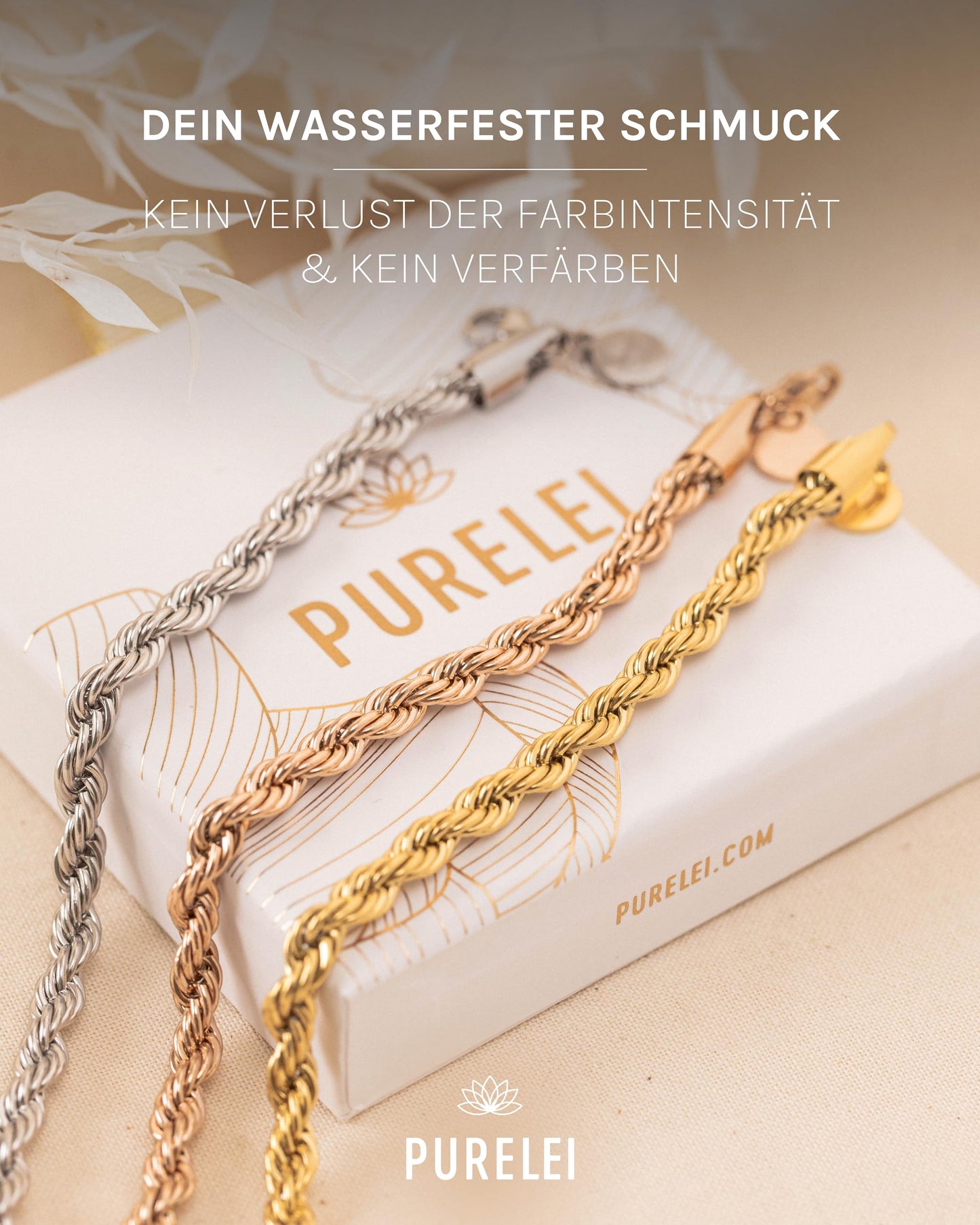 Purelei® Vintage Armband (Gold) – Elegantes, verspieltes Damen Armband mit Plättchen – Edelstahl 18K vergoldet – Verstellbare Länge 16-19 cm – Hawaiianisch inspiriert & wasserfest