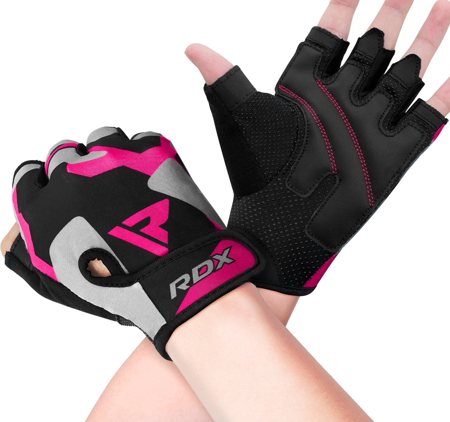 RDX Fitness Handschuhe Damen Frauen, Trainingshandschuhe Gewichtheben Krafttraining, rutschfest Gym Workout Bodybuilding Women Weight Lifting Gloves, Kraftsport Workout, Powerlifting Radfahren