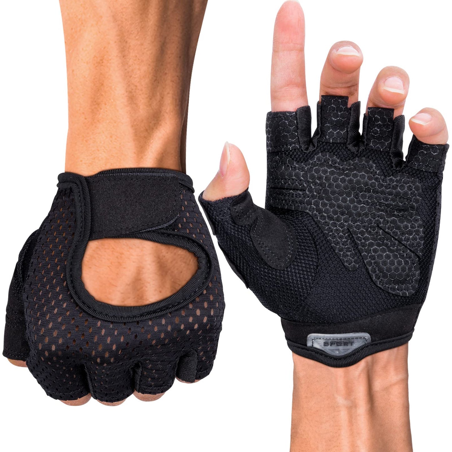 MELLIEX Fitness Handschuhe, Trainingshandschuhe Herren und Damen rutschfest Sporthandschuhe für Gewichtheben, Fahrrad, Gym, Krafttraining & Crossfit - L