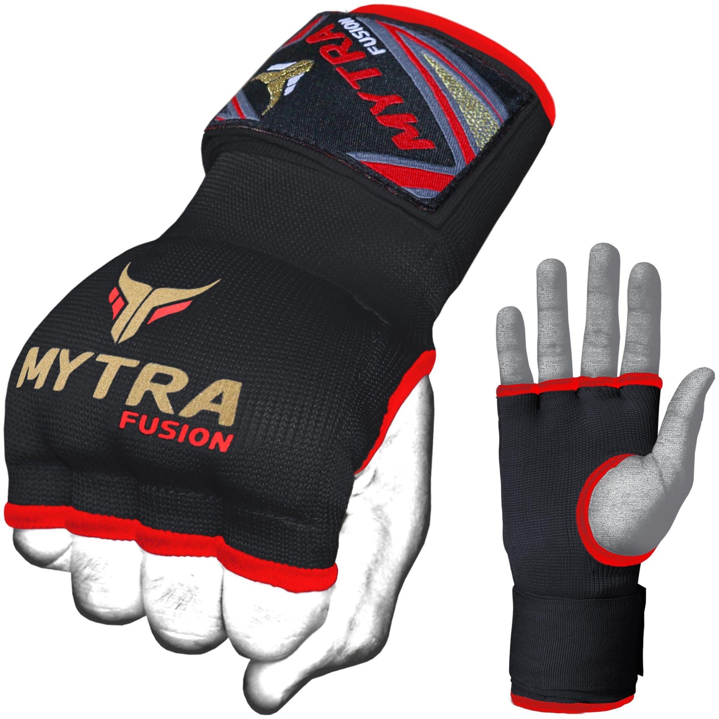 Mytra Hybrid Weight Lifting Gym Fitness Workout Inner Gloves Bar Grippers Boxing MMA Muay Thai Gym Workout hand wraps Gel inner gloves fingerless gloves bandages mitts hand protector