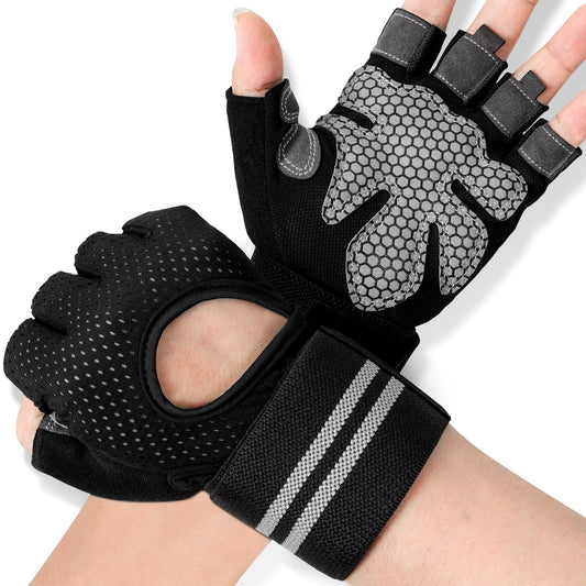 KUOGAS Fitness Handschuhe, Trainingshandschuhe für Damen und Herren - Fitness Handschuhe für Krafttraining, Bodybuilding, Kraftsport & Crossfit Training (L)