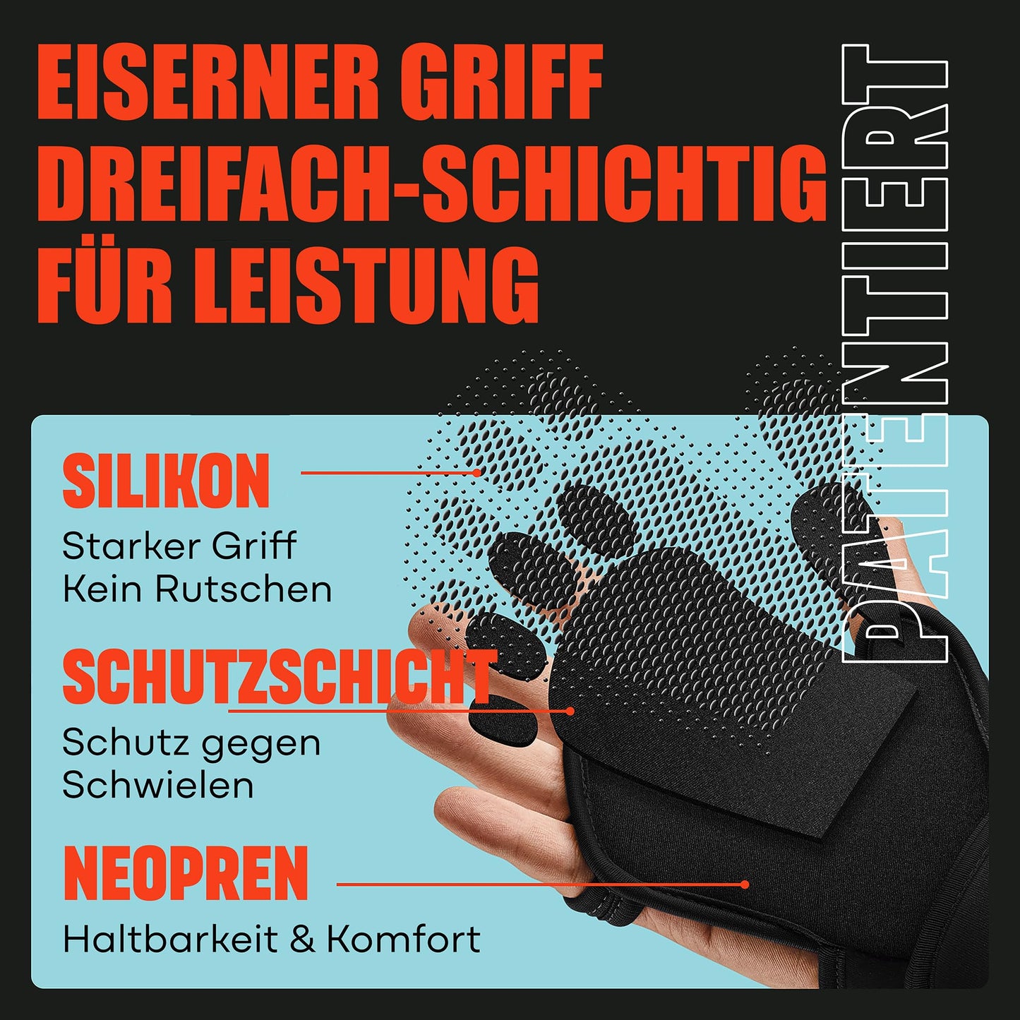 Mava Sports Belüftete Handschuhe für Männer und Frauen | mit integrierten Handgelenksmanschetten und vollflächiger Silikonpolsterung | Perfekt für Gewichtheben, Cross-Training, WOD (Schwarz, M)