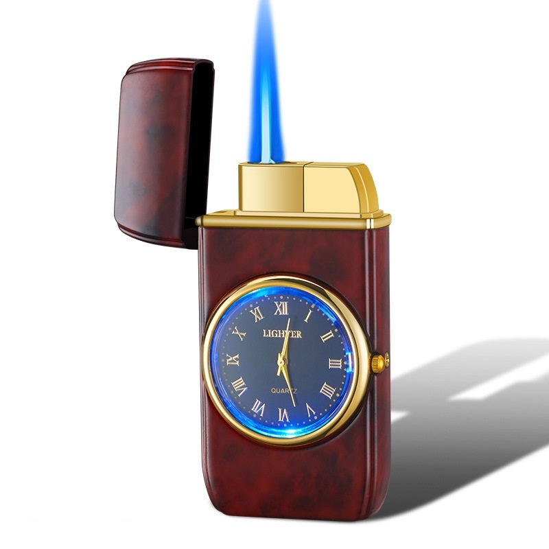 Personalized Creative Multifunctional Electronic Watch Cigarette Lighter-in-one Body Multi-purpose LED Flashing Lamp Gift Lighter