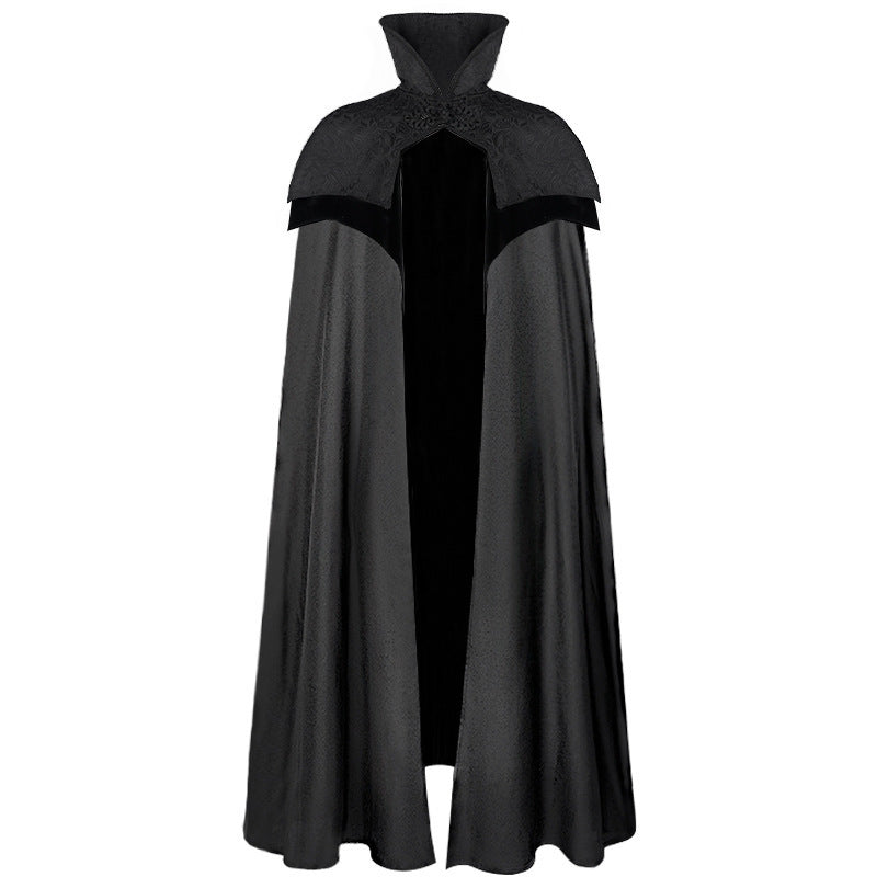 Halloween Dance Costume Death Cape Medieval Hat