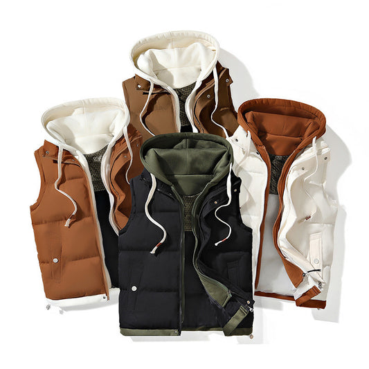 Autumn And Winter Casual All-matching Loose Vest Cotton-padded Coat