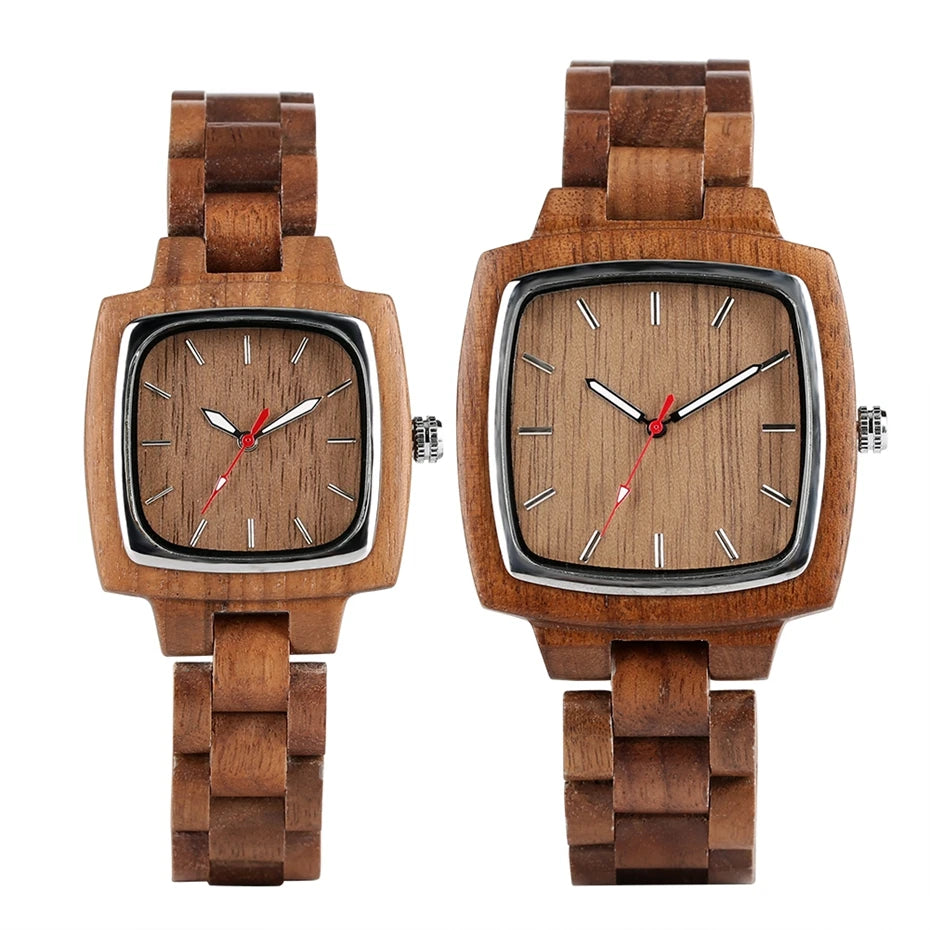 Unique Walnut Wooden Watches for Lovers Couple Men Watch Women Woody Band Reloj Hombre 2020 Clock Male Hours Top Souvenir Gifts