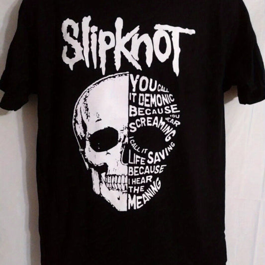 Sliding Knot Band Skeleton Men's Black T-shirt Rock Band Heavy Metal