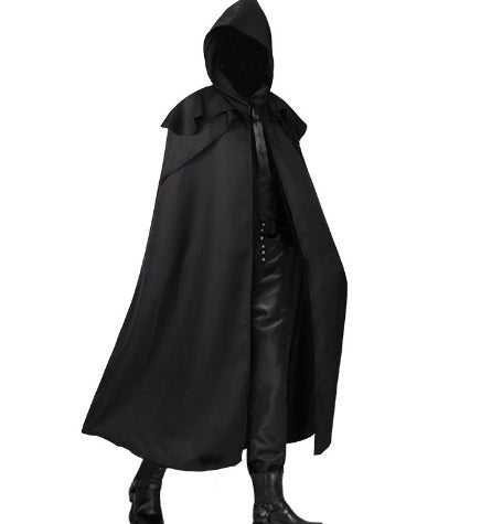 Halloween Dance Costume Death Cape Medieval Hat