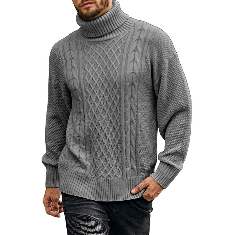 Men's Sweater Solid Color Long Sleeve Knitted Jacket