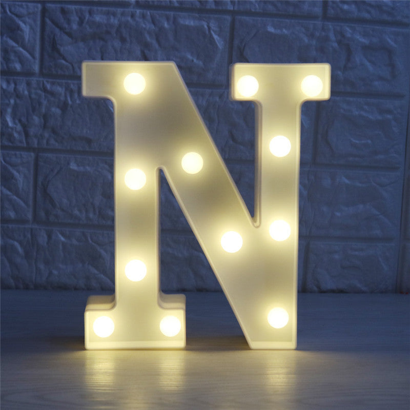 26 Buchstaben weiße LED Nachtlicht Festzelt Zeichen Alphabet Lampe