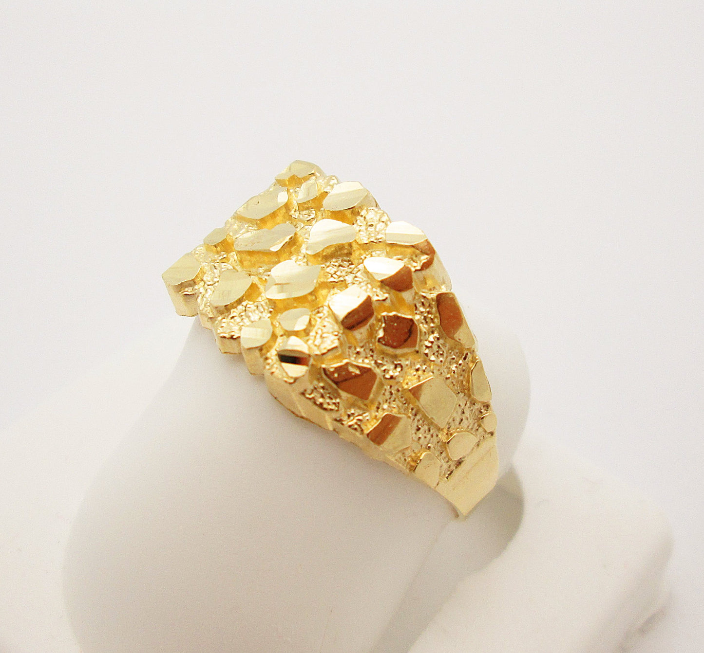 10K Gold Solid Nugget Ring Thin Gold Ring