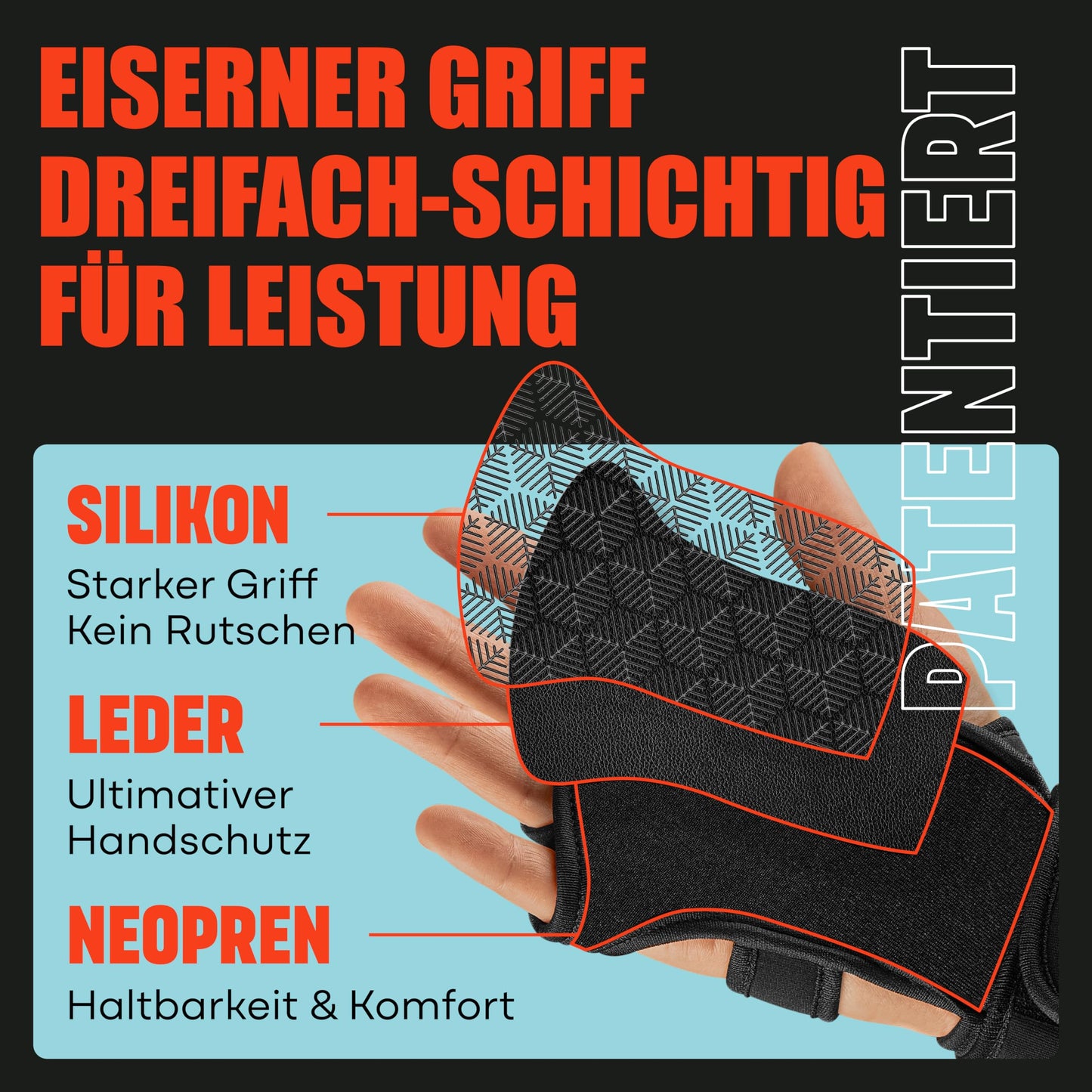 Mava Gewichtheber-Handschuhe mit Handgelenkstütze – Trainingshandschuhe für Training, Klimmzüge, Calisthenics &amp; Fitness – Für Männer &amp; Frauen