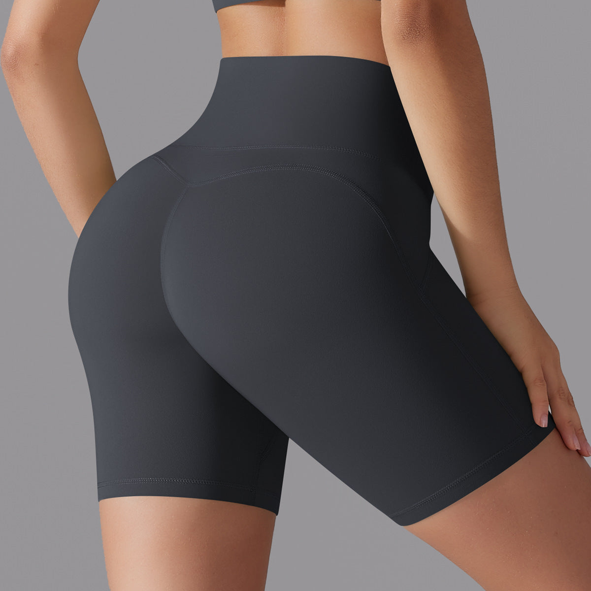 Yoga-Shorts mit hoher Taille für Damen