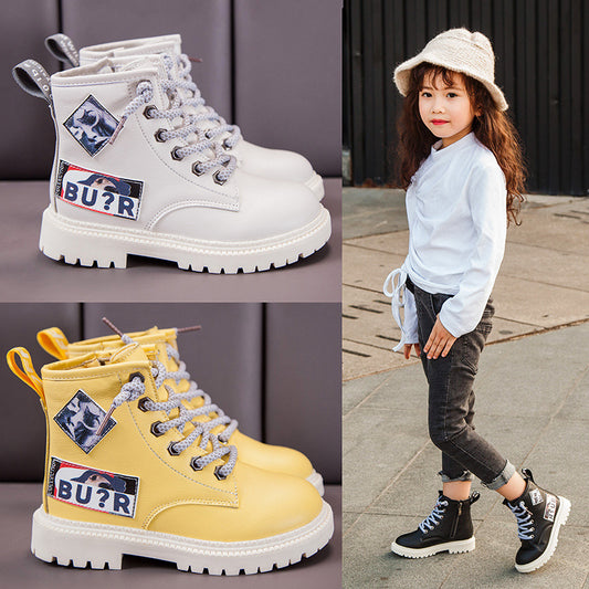 Children's Riding Boots High-Top Cotton School Sneakers