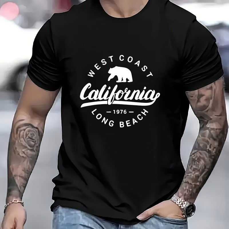 California Style Heat Transfer Sticker T-shirt - Washable