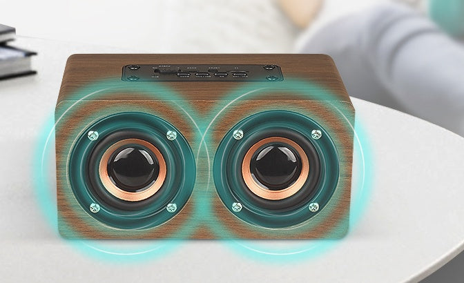 Clock Version Wooden Bluetooth Speaker