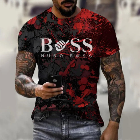 Men's Printed Fashion Fashion Short Sleeve Casual