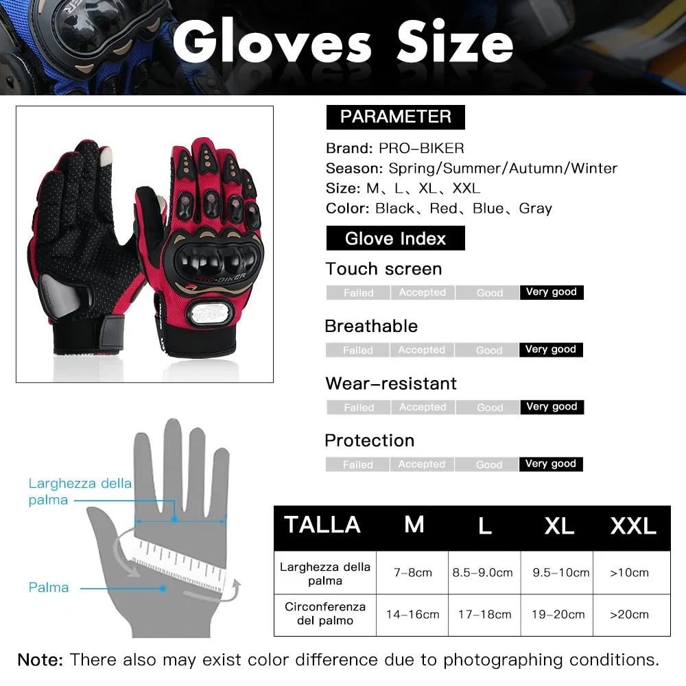 Touchscreen-Motorrad-Rennhandschuhe