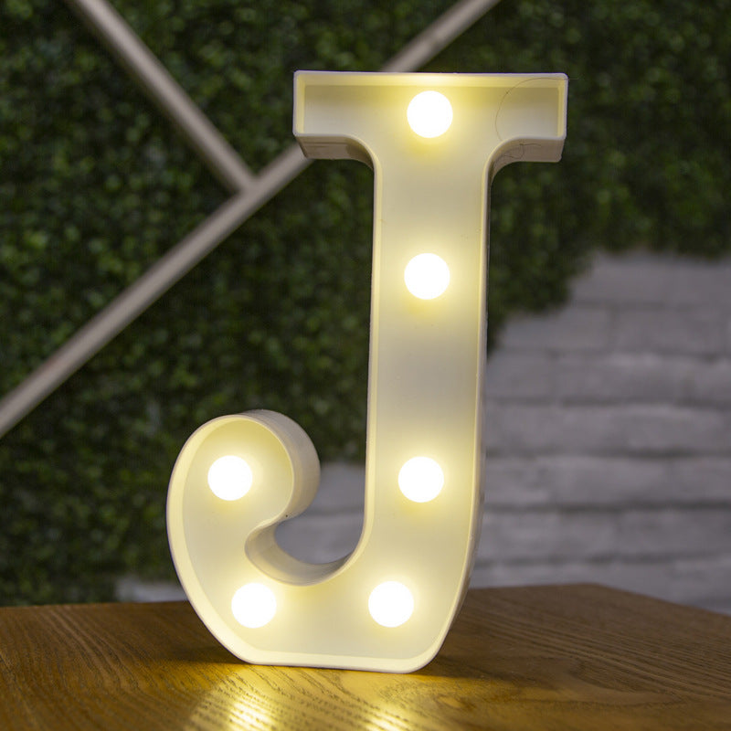 26 Buchstaben weiße LED Nachtlicht Festzelt Zeichen Alphabet Lampe