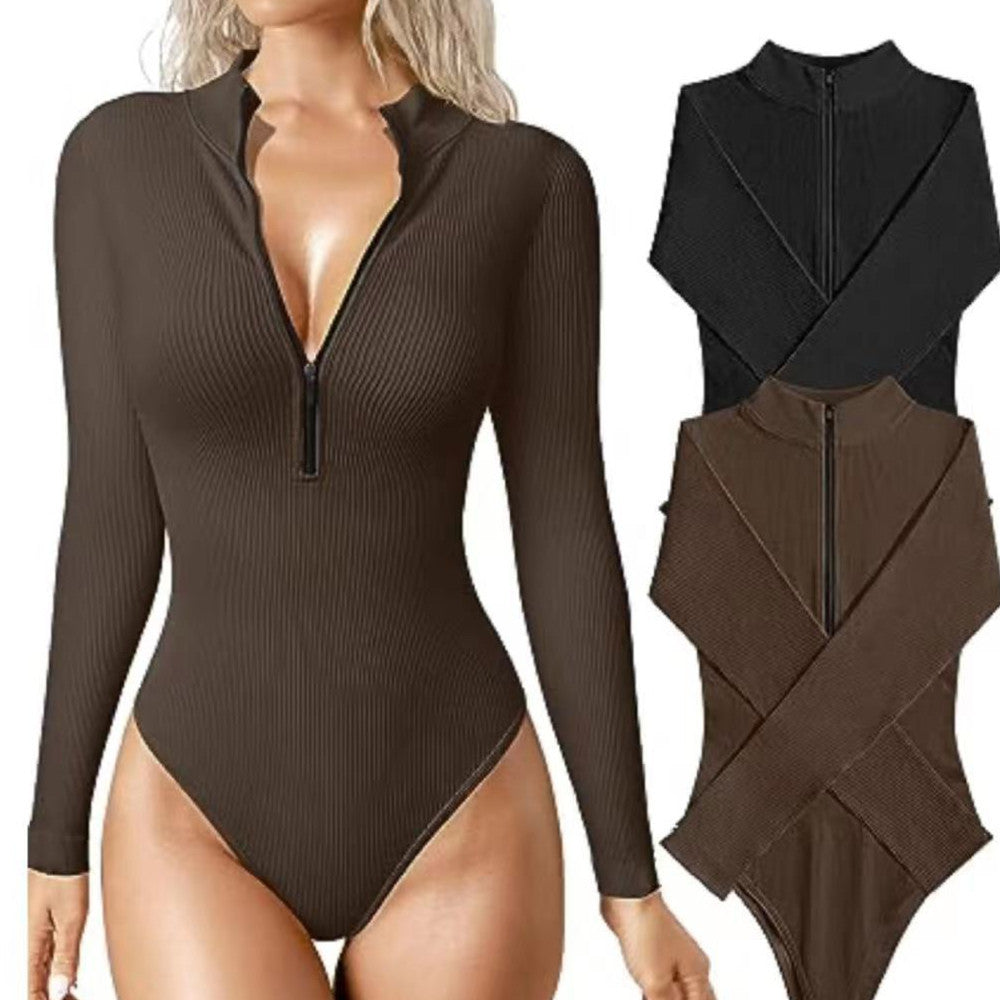 Mode Langarm Overall Nahtlose Abnehmen Shapewear Für Frauen Strampler