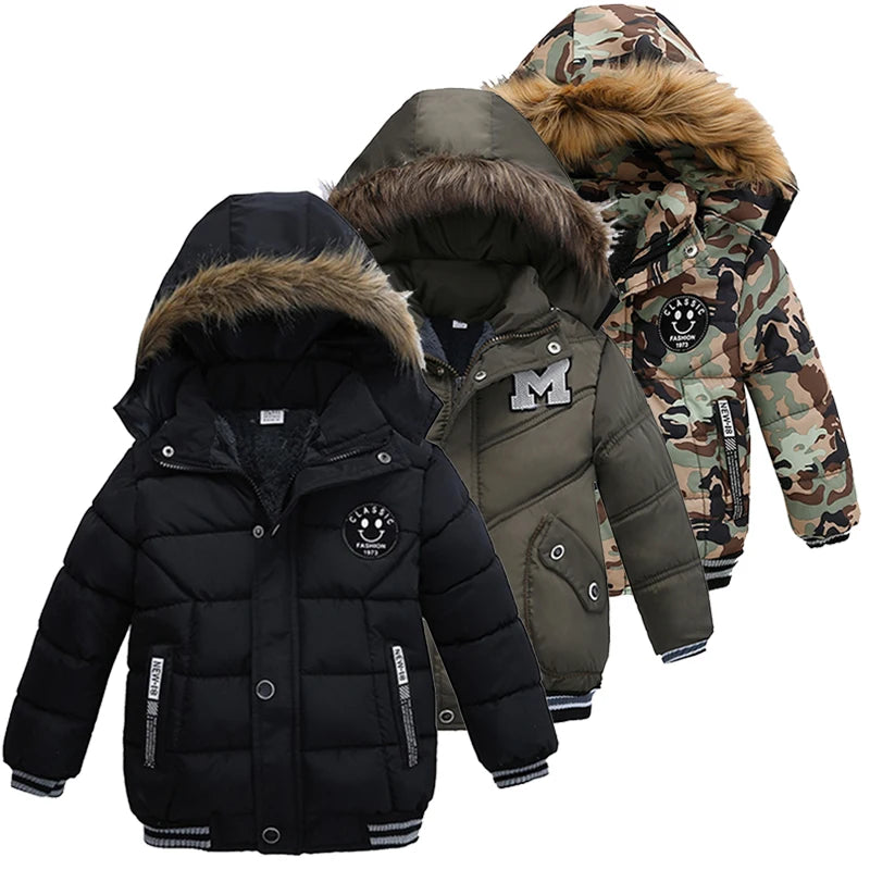 Autumn Winter Baby Boys Jacket Jacket for Boys Children Jacket Kids Hooded Warm Outerwear Coat for Boy Clothes 2 3 4 5 Yrs