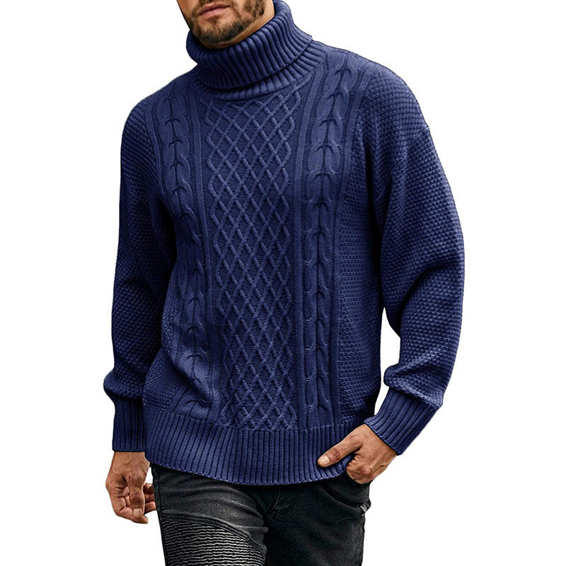 Men's Sweater Solid Color Long Sleeve Knitted Jacket