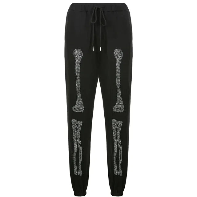 Bone Strass Damen Jogginghose und Jacke