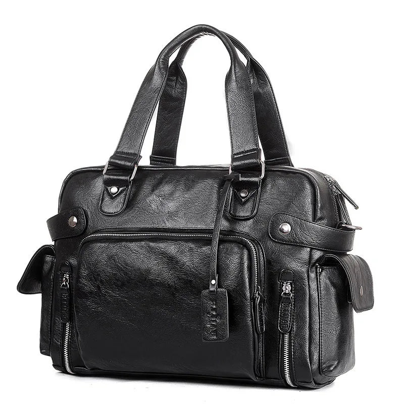 Brand Designer Travel Bag Leather Handbags Men'S Casual Tote for Men Large-Capacity Portable Shoulder Bags Big Package XA214ZC