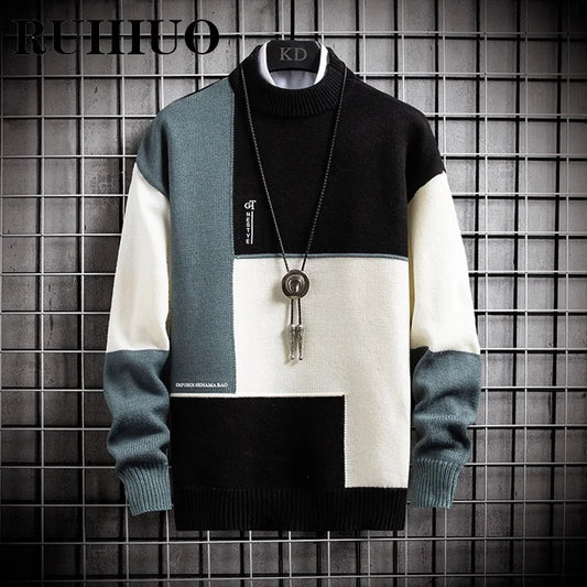 Korean Sweater Men Clothing Korean Fashion Men Sweater Pullover Vintage Clothes Hip Hop Knitwear 2XL 2024 New Arrivals