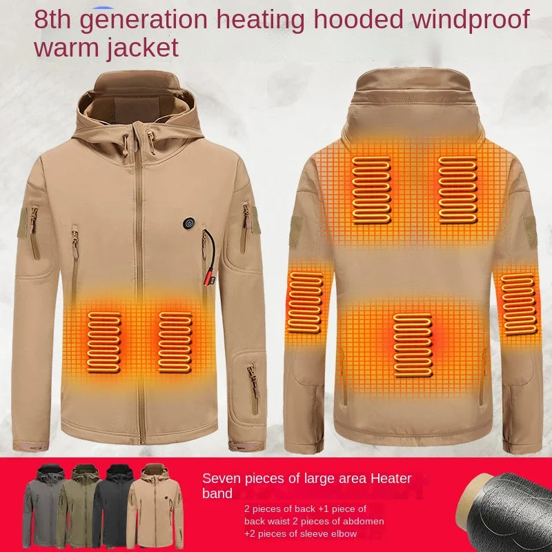 Outdoor Mountaineering Clothing Heating Ski Clothing Charging Heating Cotton Clothing Jackets Electric Heating Jackets