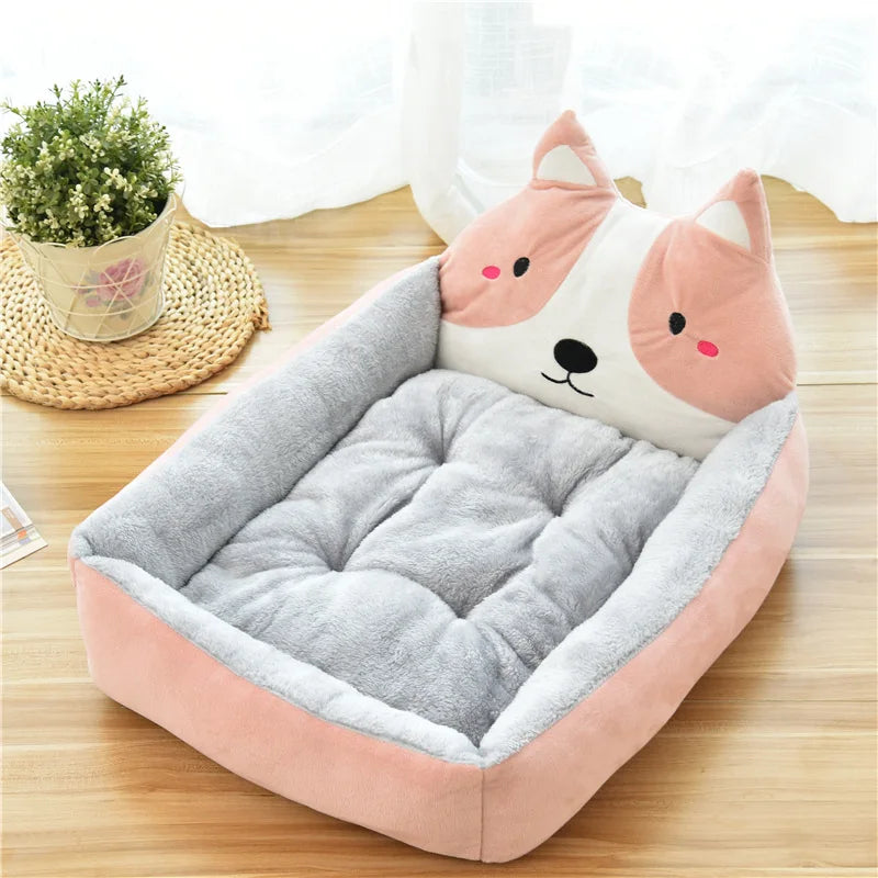 Cute Animal Shape Dog Beds for Large Small Medium Dogs Bed for Big Dogs Accessories for Large Dogs House Kennel Sofa Anti-stress