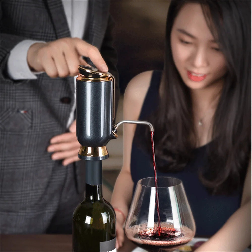 Electric Red Wine Decanter USB Charging Auto Quick Wine Aerator Vacuum Fresh-keeping 10 days Whiskey Dispenser Cider Wine Pourer