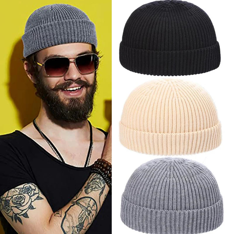 "Trendy Pumpkin Beanie - Warm Knitting Skull Cap for Men & Women - Unisex Hip-Hop Style Winter Hat"