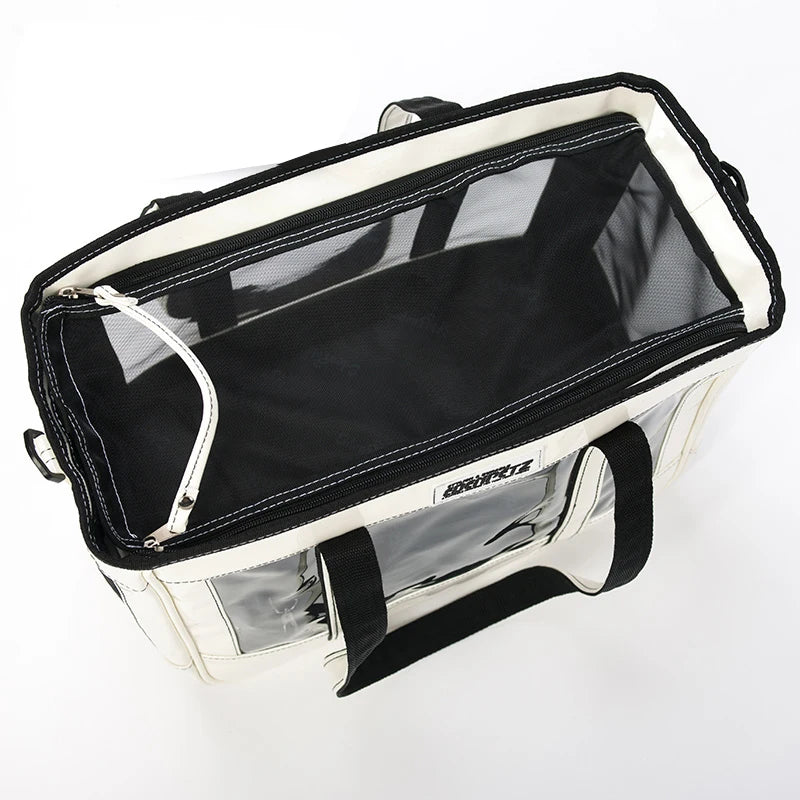 Fashion Clear Comfort Dog Carrier Tote Black White Small Pet Carrier Bag Chihuahua Yorkie Designer Puppy Outdoor Pugs Travel Bag