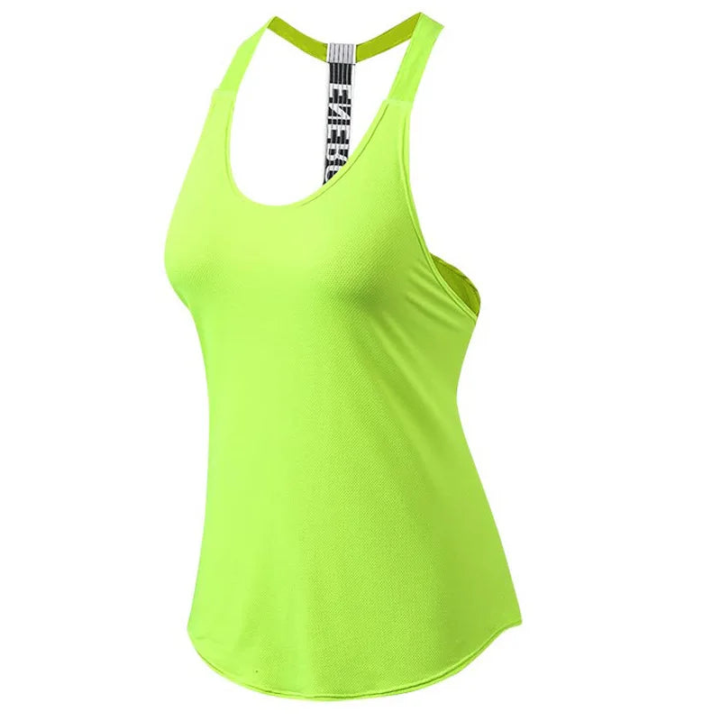 2024 Gym Tops Women's Sports Top Letter Backless Shirts Sleeveless Yoga Tops Fitness Running Quick Dry Tank Crop Top