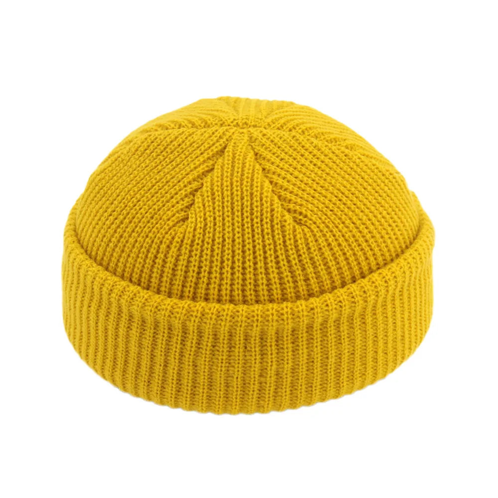 "Trendy Pumpkin Beanie - Warm Knitting Skull Cap for Men & Women - Unisex Hip-Hop Style Winter Hat"