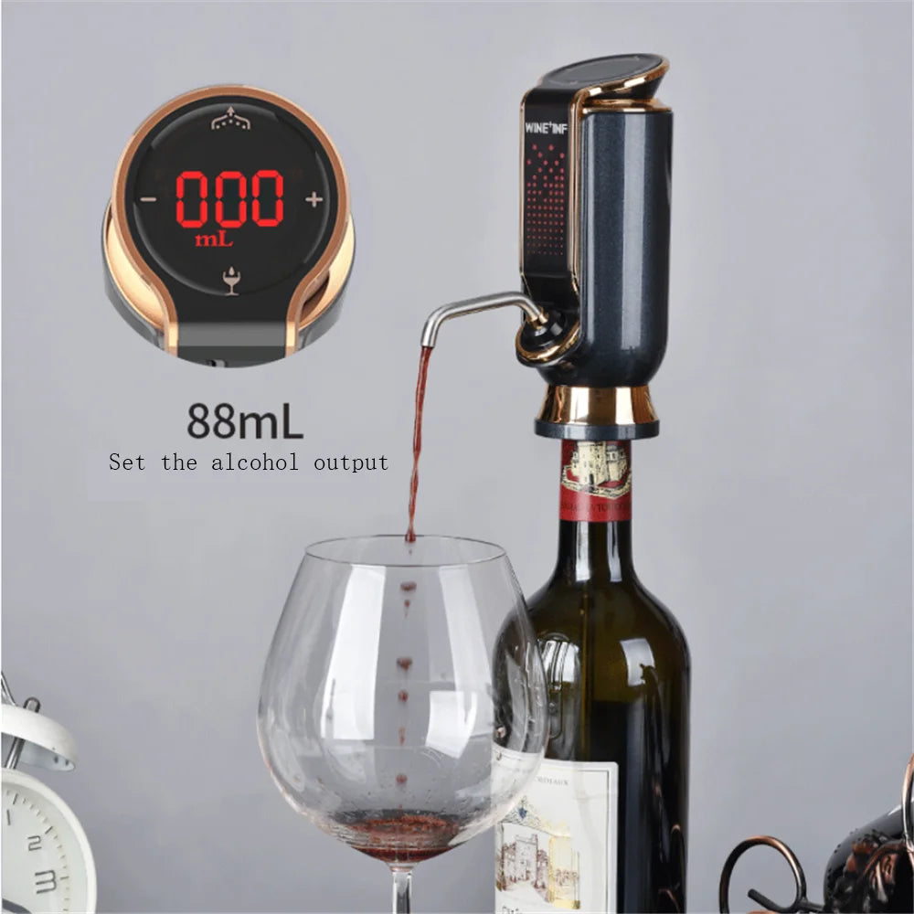 Electric Red Wine Decanter USB Charging Auto Quick Wine Aerator Vacuum Fresh-keeping 10 days Whiskey Dispenser Cider Wine Pourer