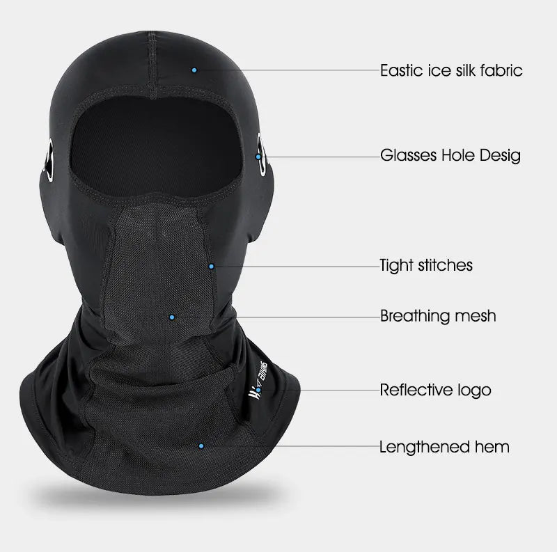 WEST BIKING Winddichte Fahrradmütze für den Winter, Thermo-Vollgesichtsschutz, Sturmhaube, Sonnenschutz, UV-Schutz, Fahrradkopfbedeckung, Gesichtskappe, Fahrradmütze